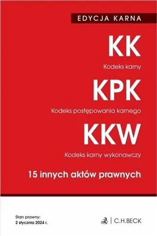 EDYCJA KARNA. KODEKS KARNY. KODEKS POSTĘPOWANIA Bezpieczne zakupy